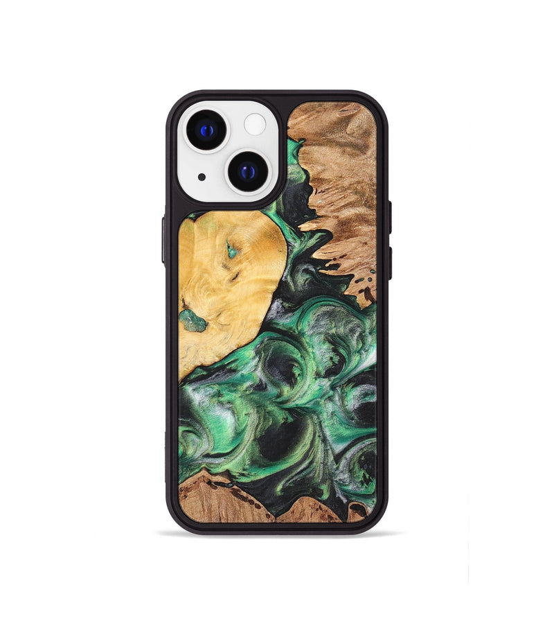 iPhone 13 mini Wood+Resin Phone Case - Tabatha (Mosaic, 698895)