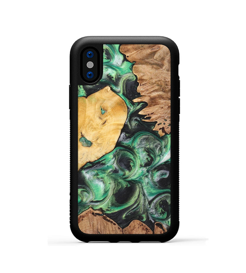 iPhone Xs Wood+Resin Phone Case - Tabatha (Mosaic, 698895)