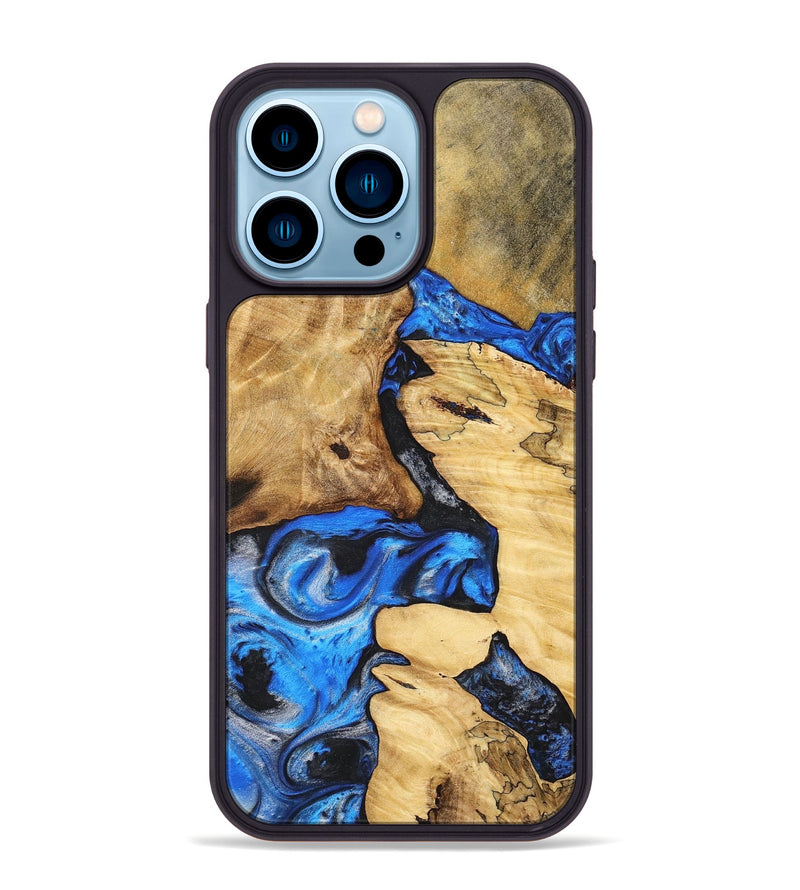 iPhone 14 Pro Max Wood+Resin Phone Case - Talia (Mosaic, 698900)