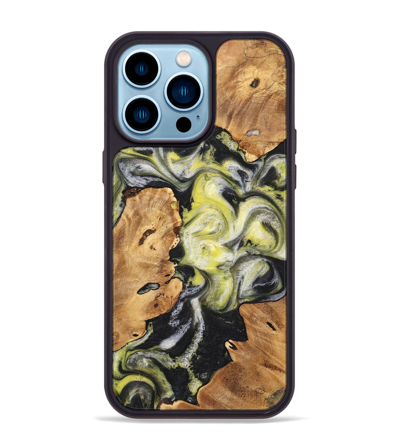 iPhone 14 Pro Max Wood+Resin Phone Case - Seth (Mosaic, 698901)
