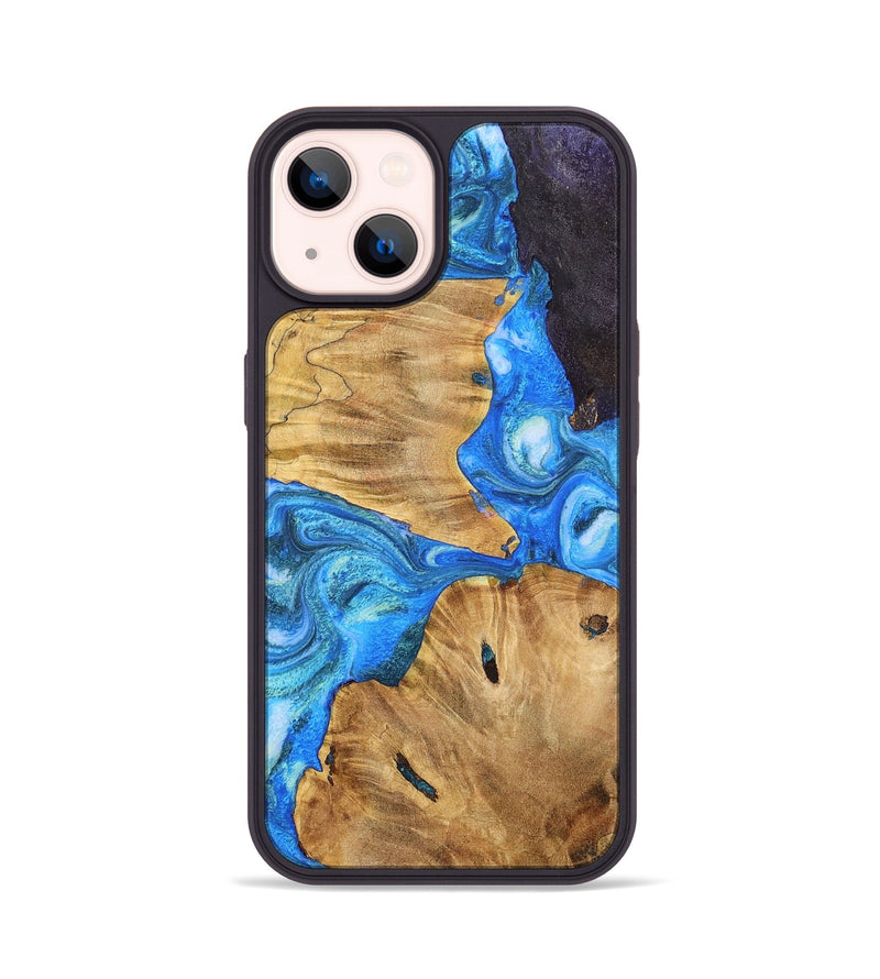 iPhone 14 Wood+Resin Phone Case - Gregory (Mosaic, 698904)