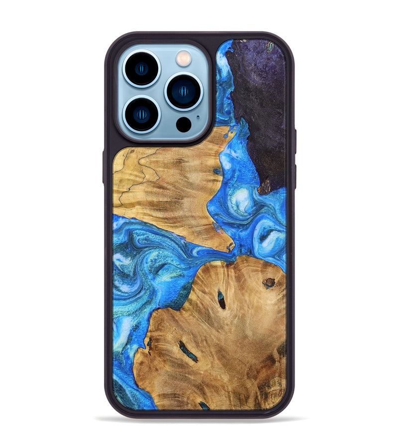 iPhone 14 Pro Max Wood+Resin Phone Case - Gregory (Mosaic, 698904)