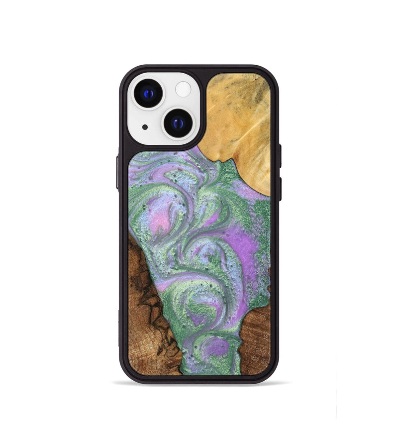 iPhone 13 mini Wood+Resin Phone Case - Glen (Mosaic, 698905)