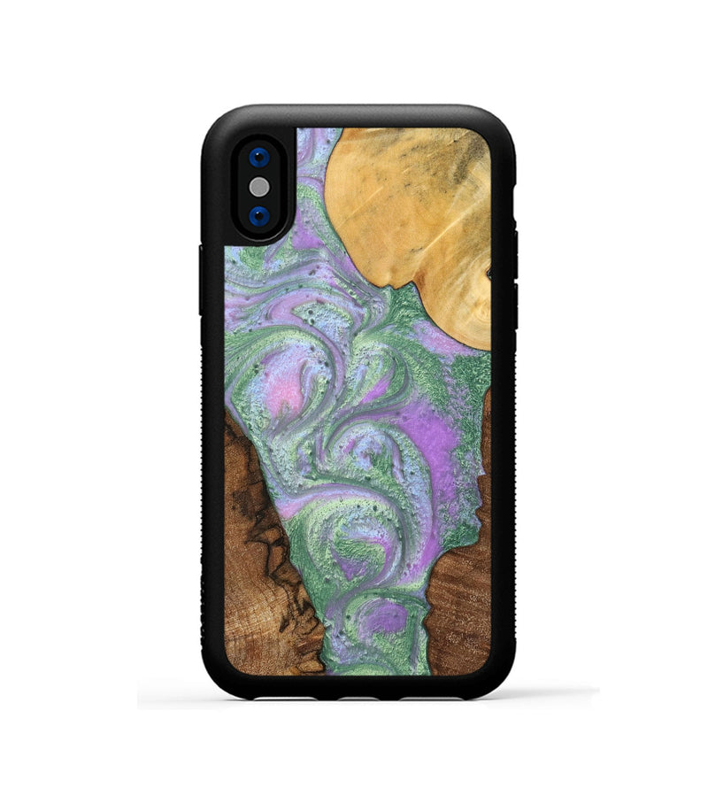 iPhone Xs Wood+Resin Phone Case - Glen (Mosaic, 698905)