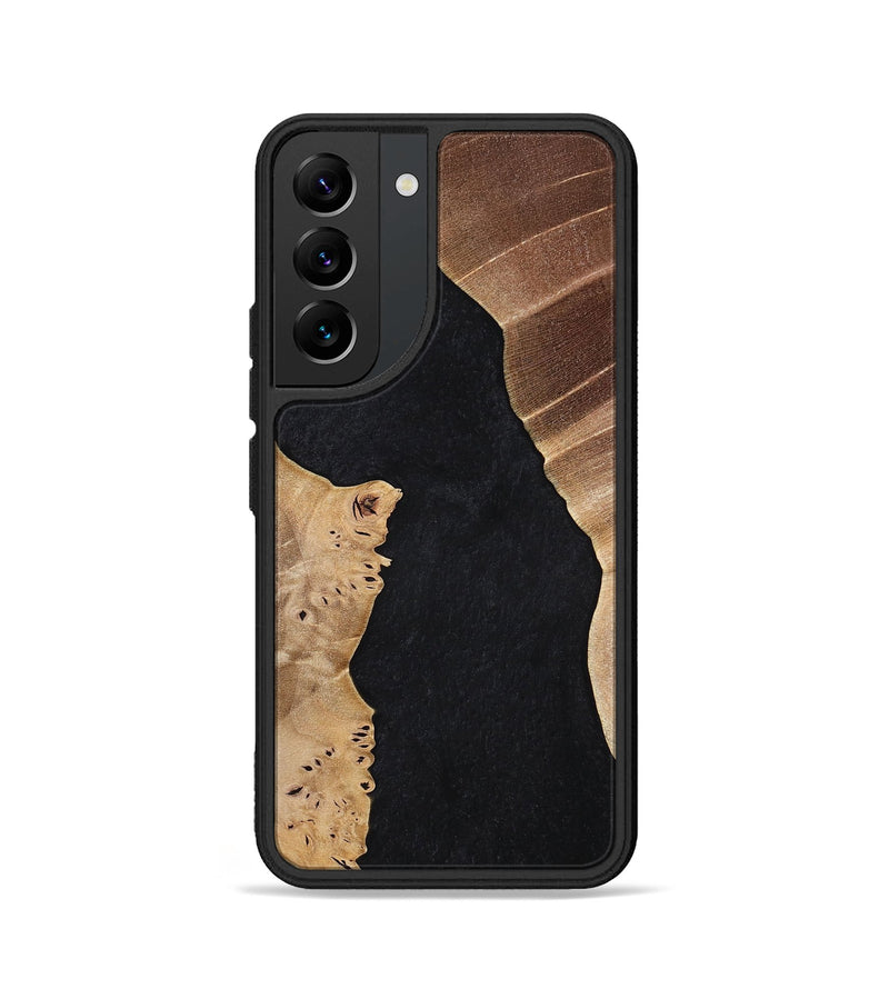 Galaxy S22 Wood+Resin Phone Case - Claude (Pure Black, 698909)
