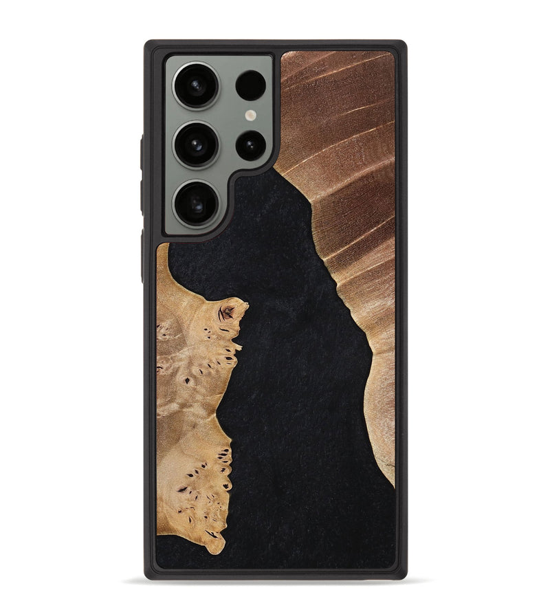 Galaxy S23 Ultra Wood+Resin Phone Case - Claude (Pure Black, 698909)