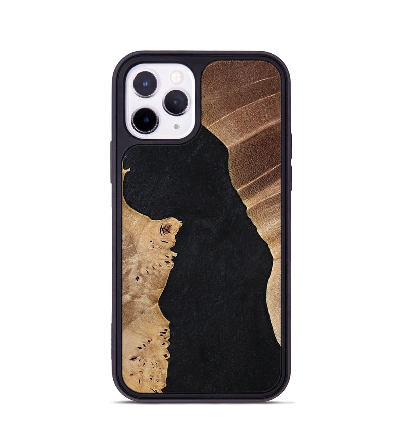 iPhone 11 Pro Wood+Resin Phone Case - Claude (Pure Black, 698909)