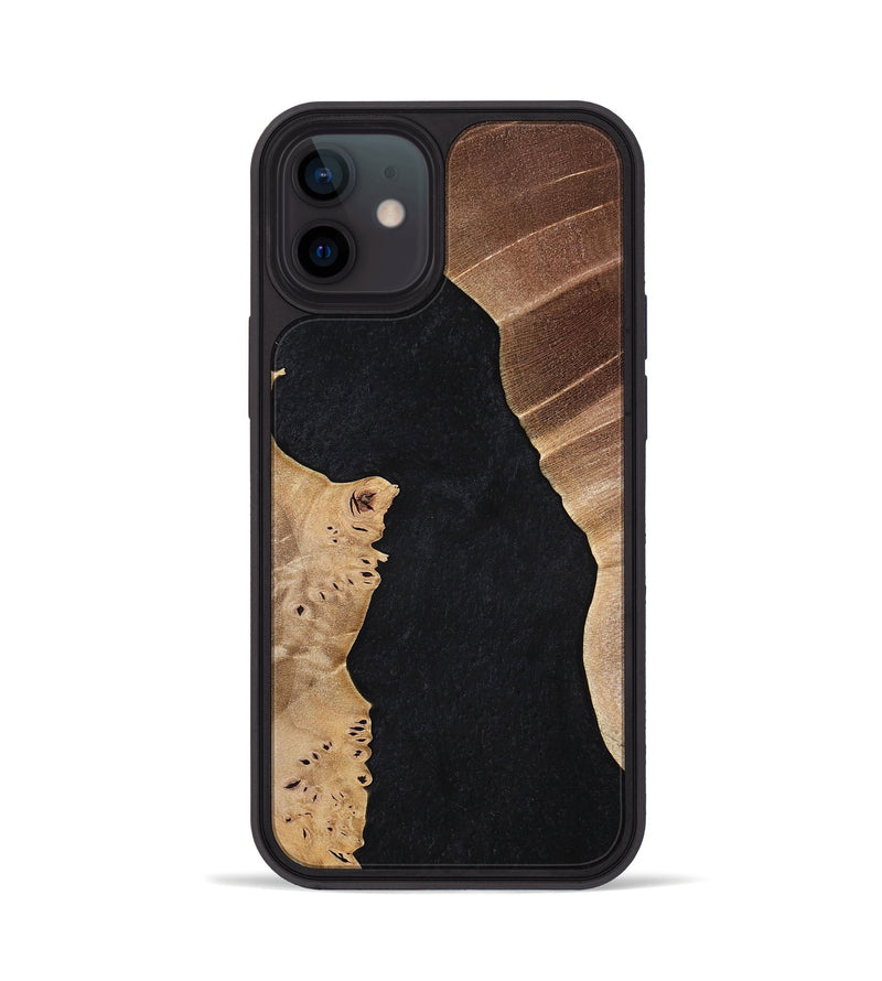 iPhone 12 Wood+Resin Phone Case - Claude (Pure Black, 698909)