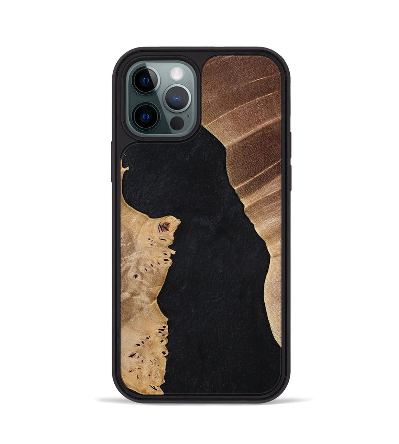 iPhone 12 Pro Wood+Resin Phone Case - Claude (Pure Black, 698909)