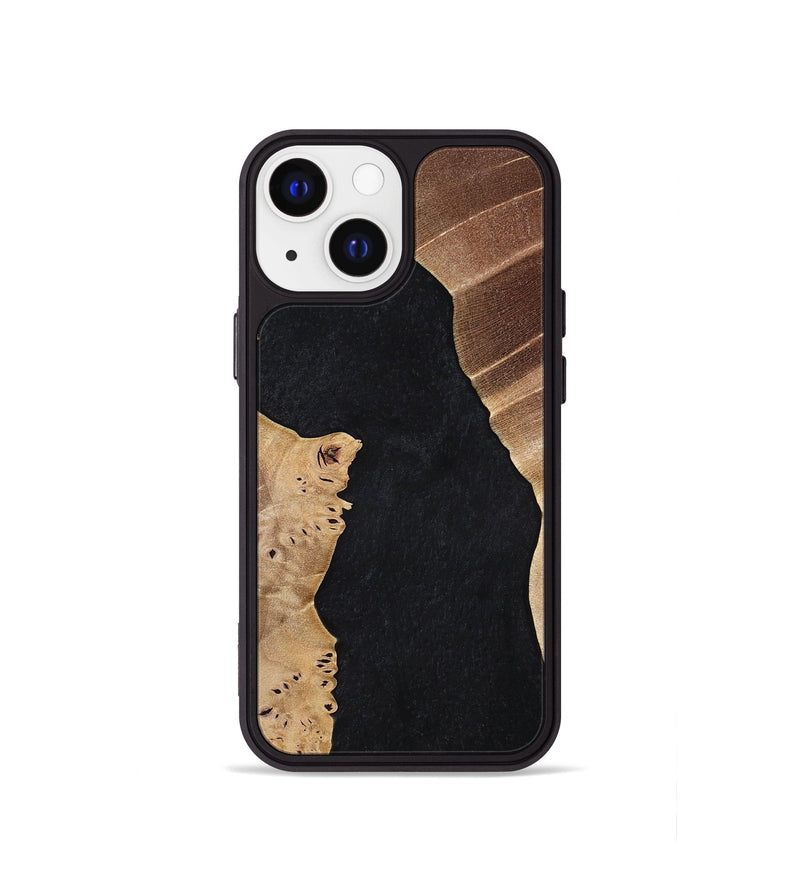 iPhone 13 mini Wood+Resin Phone Case - Claude (Pure Black, 698909)