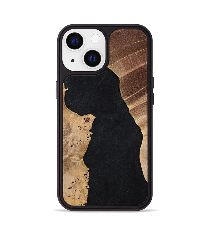 iPhone 13 Wood+Resin Phone Case - Claude (Pure Black, 698909)