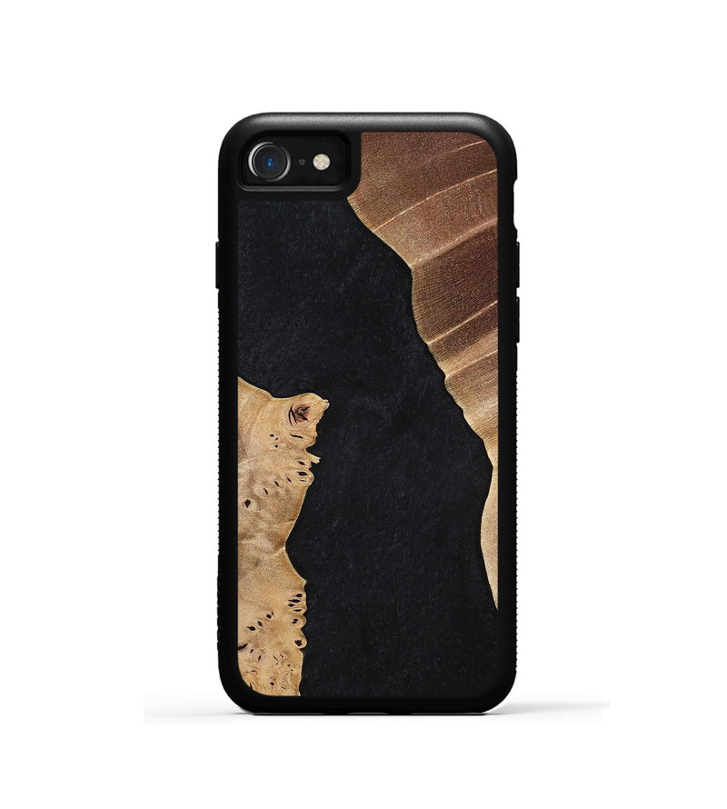 iPhone SE Wood+Resin Phone Case - Claude (Pure Black, 698909)