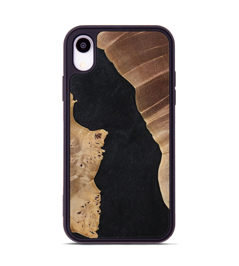 iPhone Xr Wood+Resin Phone Case - Claude (Pure Black, 698909)