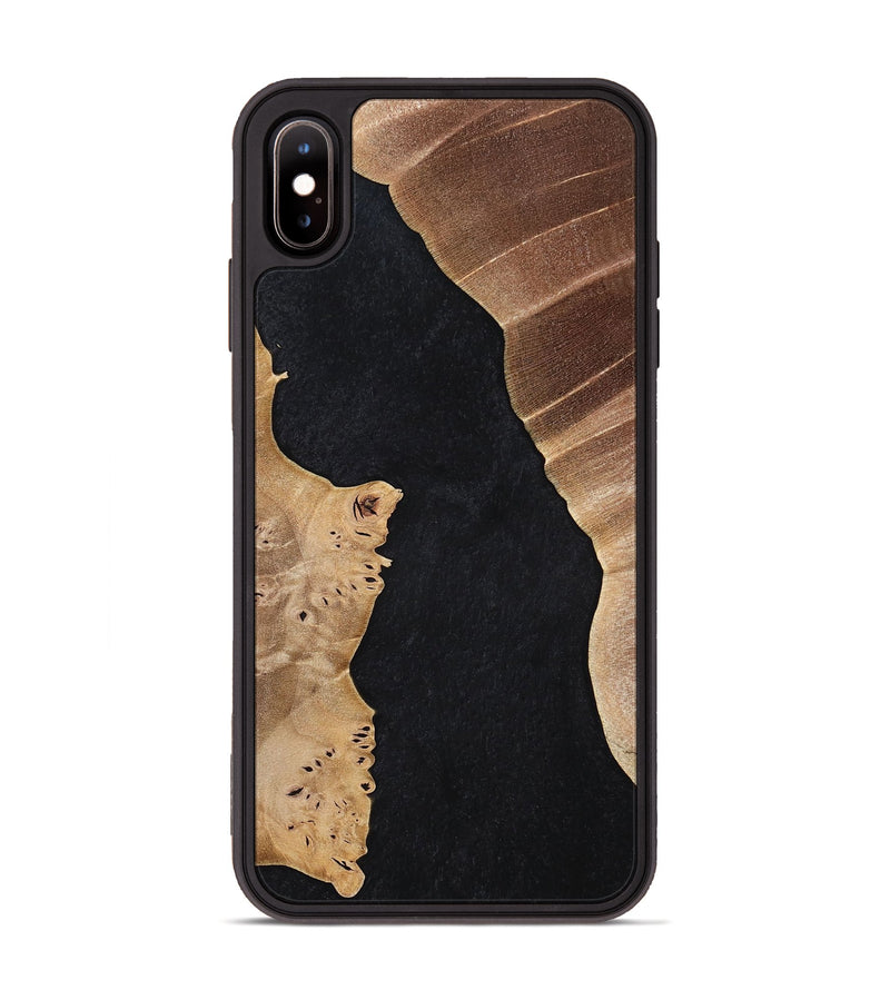 iPhone Xs Max Wood+Resin Phone Case - Claude (Pure Black, 698909)