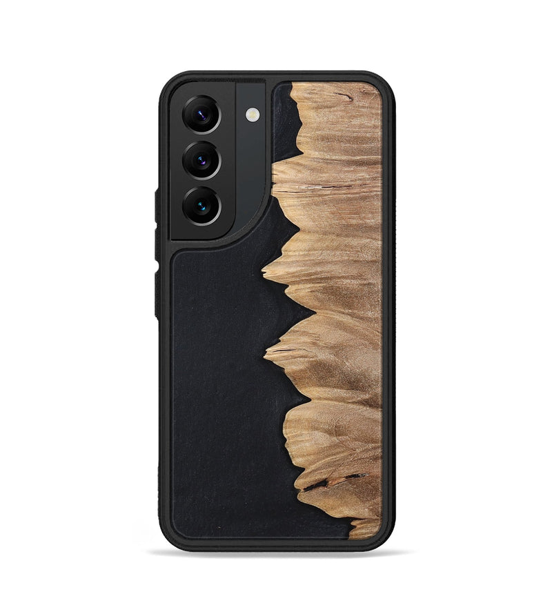 Galaxy S22 Wood+Resin Phone Case - Sylvia (Pure Black, 698913)