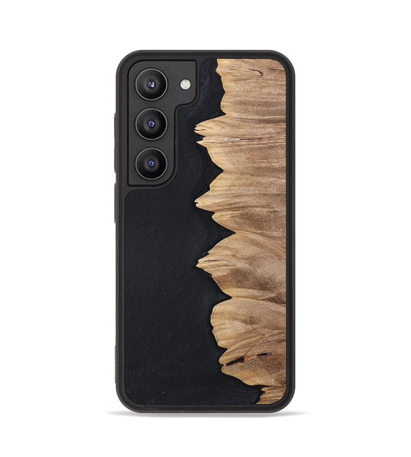 Galaxy S23 Wood+Resin Phone Case - Sylvia (Pure Black, 698913)