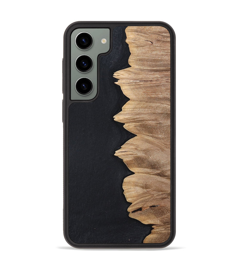 Galaxy S23 Plus Wood+Resin Phone Case - Sylvia (Pure Black, 698913)