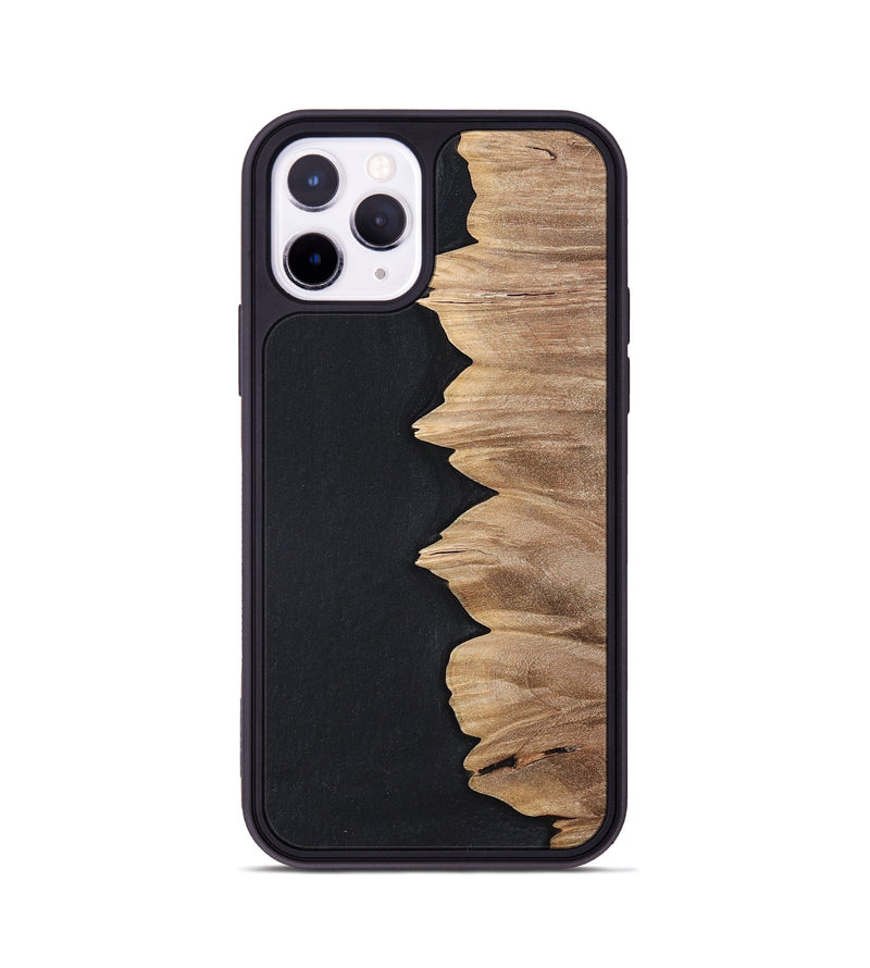 iPhone 11 Pro Wood+Resin Phone Case - Sylvia (Pure Black, 698913)