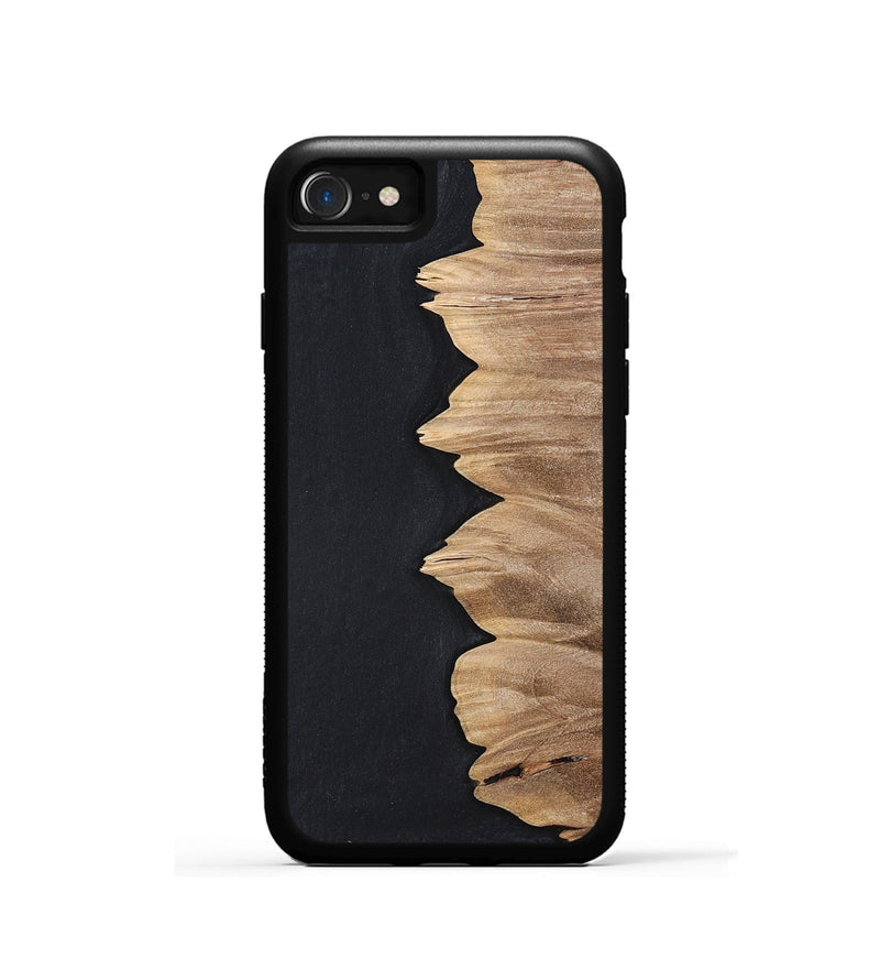 iPhone SE Wood+Resin Phone Case - Sylvia (Pure Black, 698913)