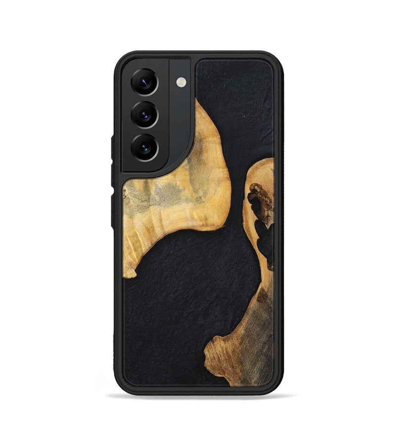 Galaxy S22 Wood+Resin Phone Case - Muriel (Pure Black, 698914)