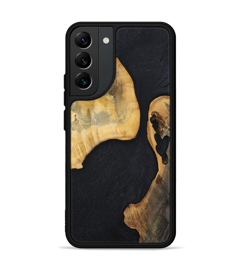 Galaxy S22 Plus Wood+Resin Phone Case - Muriel (Pure Black, 698914)