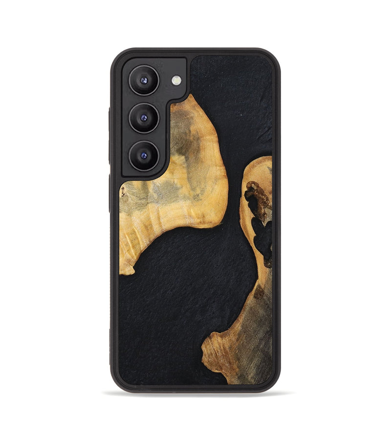 Galaxy S23 Wood+Resin Phone Case - Muriel (Pure Black, 698914)