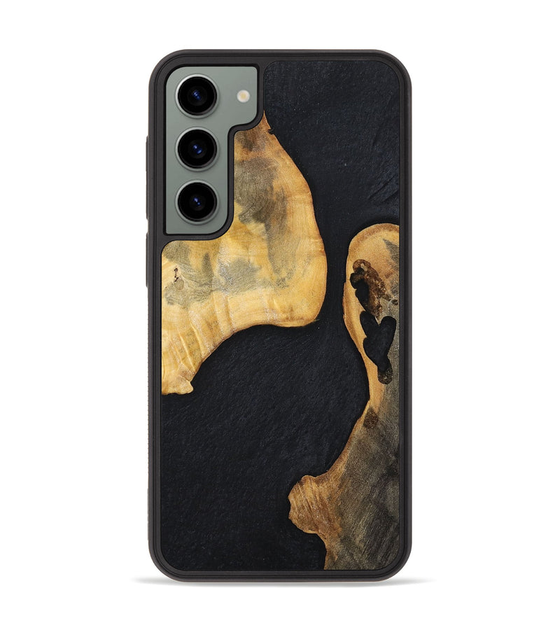 Galaxy S23 Plus Wood+Resin Phone Case - Muriel (Pure Black, 698914)