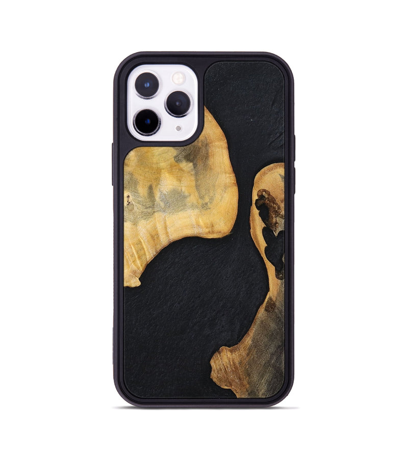 iPhone 11 Pro Wood+Resin Phone Case - Muriel (Pure Black, 698914)