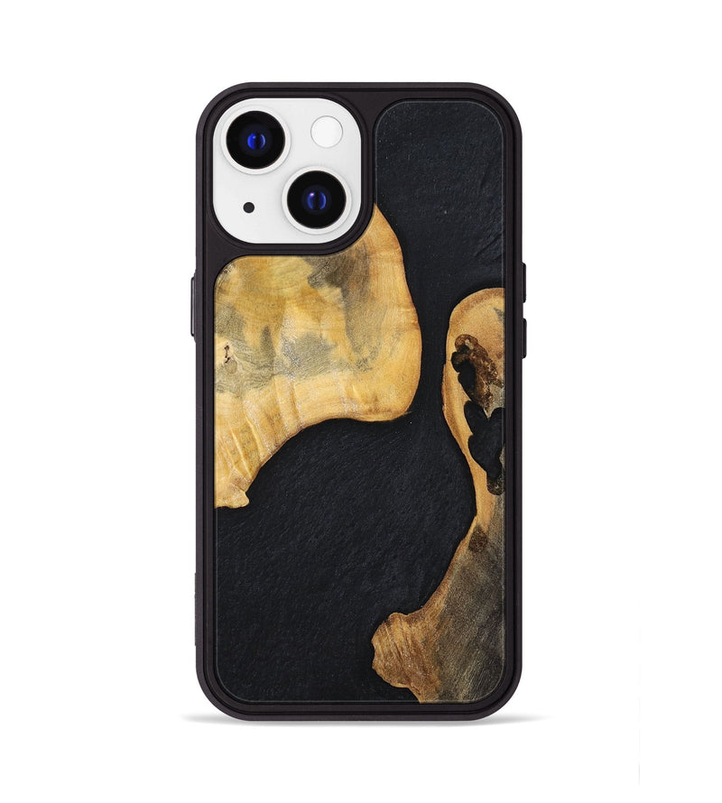iPhone 13 Wood+Resin Phone Case - Muriel (Pure Black, 698914)
