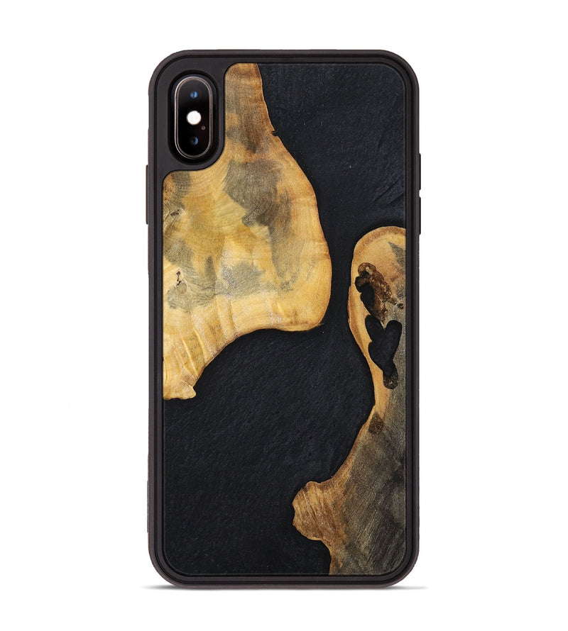 iPhone Xs Max Wood+Resin Phone Case - Muriel (Pure Black, 698914)