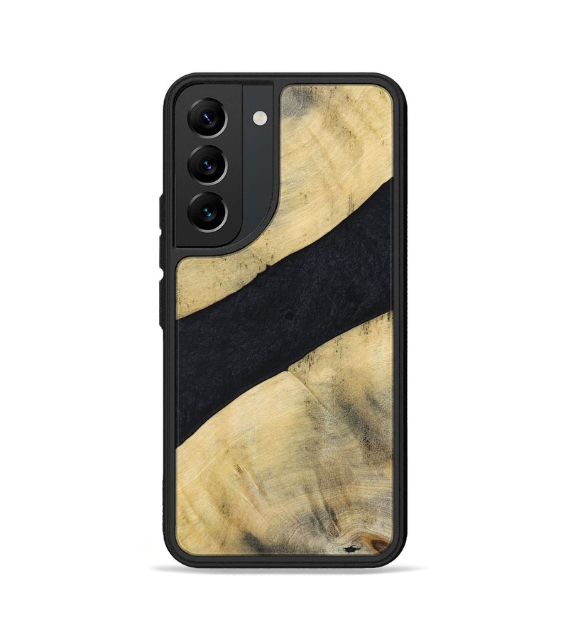 Galaxy S22 Wood+Resin Phone Case - Cohen (Pure Black, 698917)