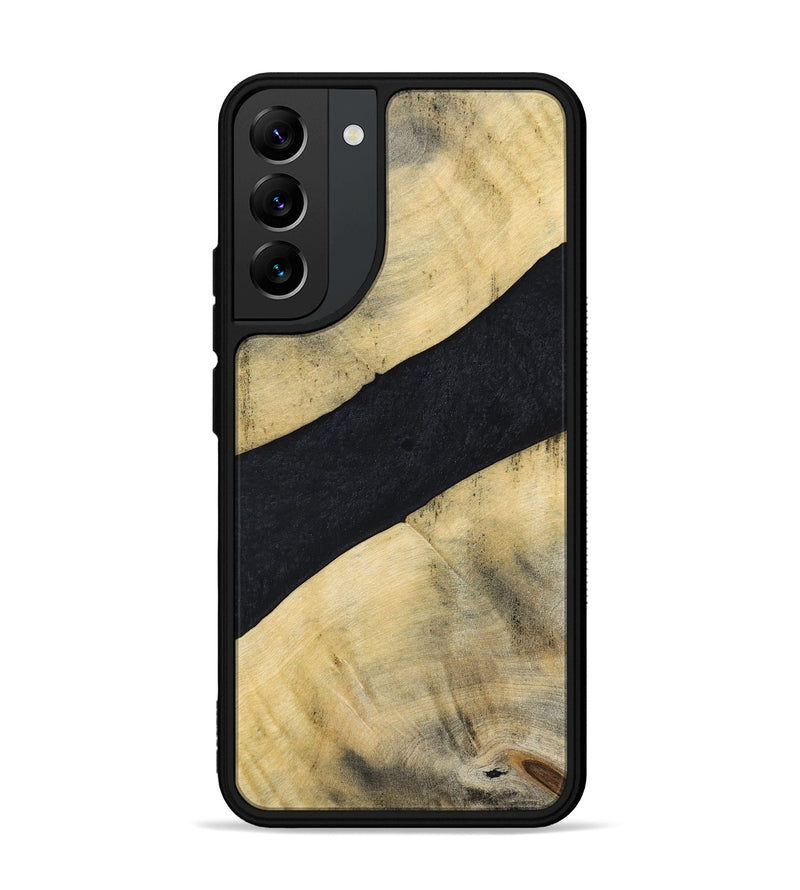 Galaxy S22 Plus Wood+Resin Phone Case - Cohen (Pure Black, 698917)
