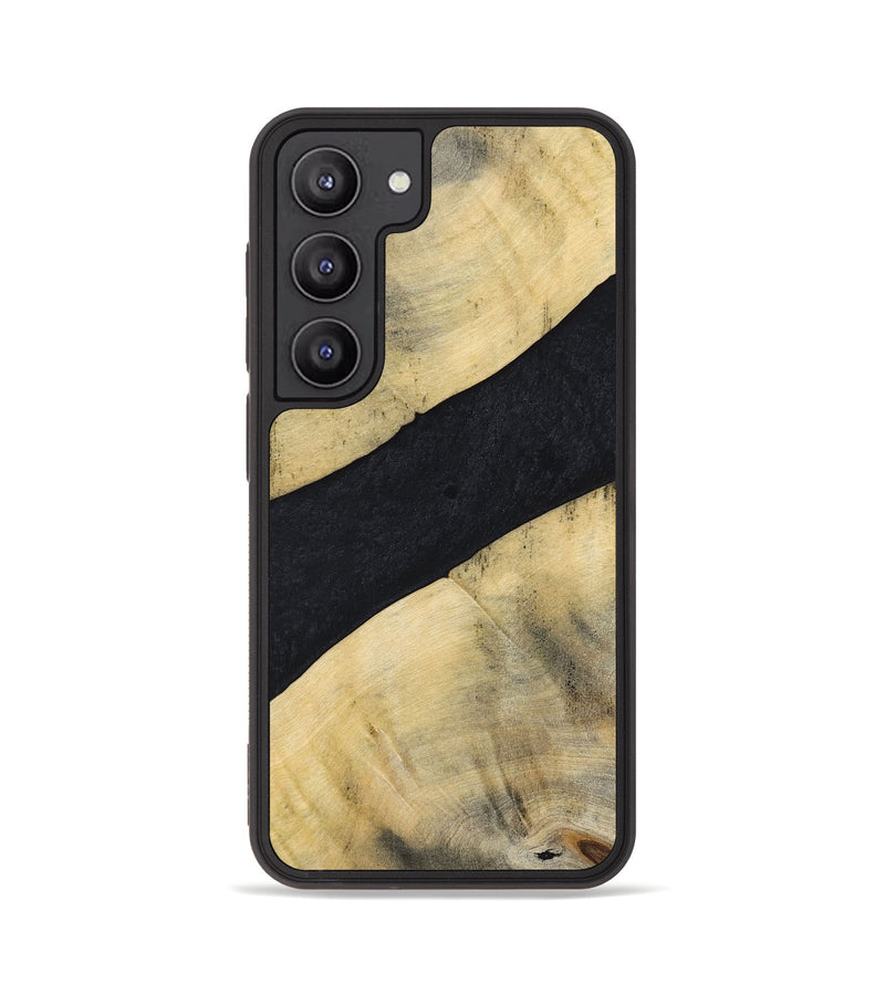 Galaxy S23 Wood+Resin Phone Case - Cohen (Pure Black, 698917)