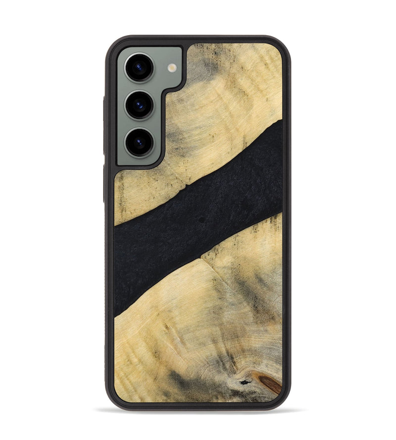 Galaxy S23 Plus Wood+Resin Phone Case - Cohen (Pure Black, 698917)