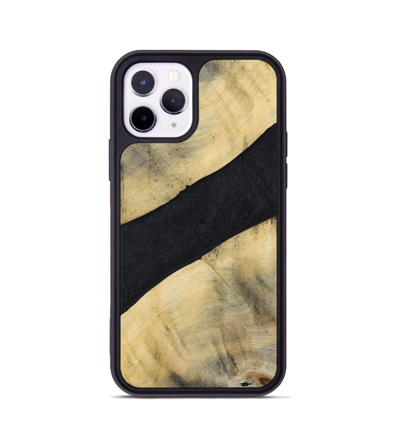iPhone 11 Pro Wood+Resin Phone Case - Cohen (Pure Black, 698917)