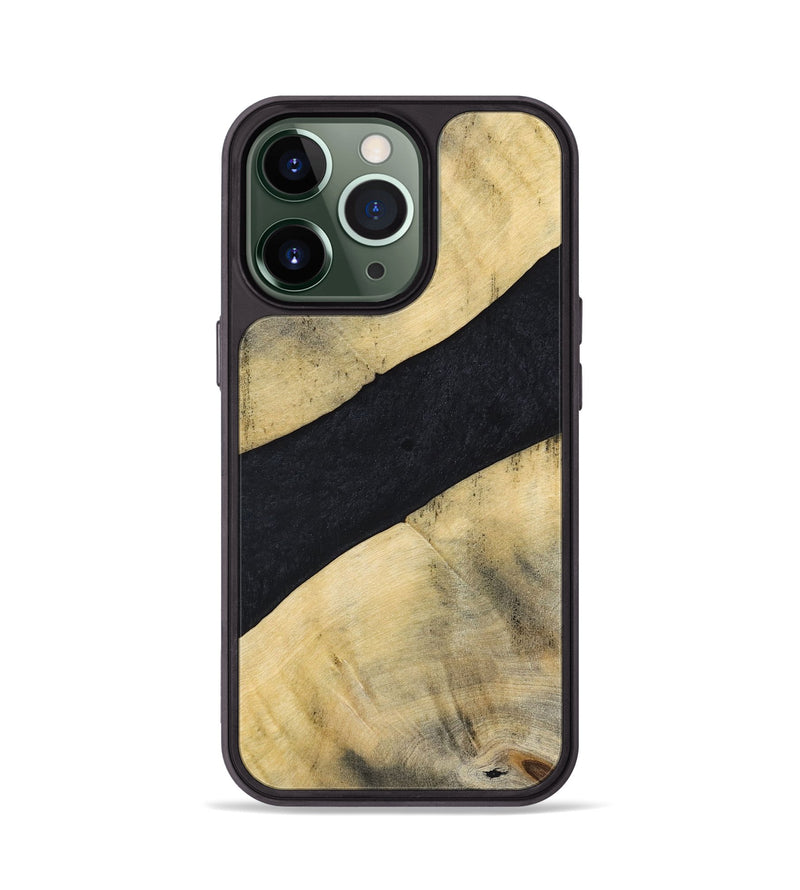 iPhone 13 Pro Wood+Resin Phone Case - Cohen (Pure Black, 698917)