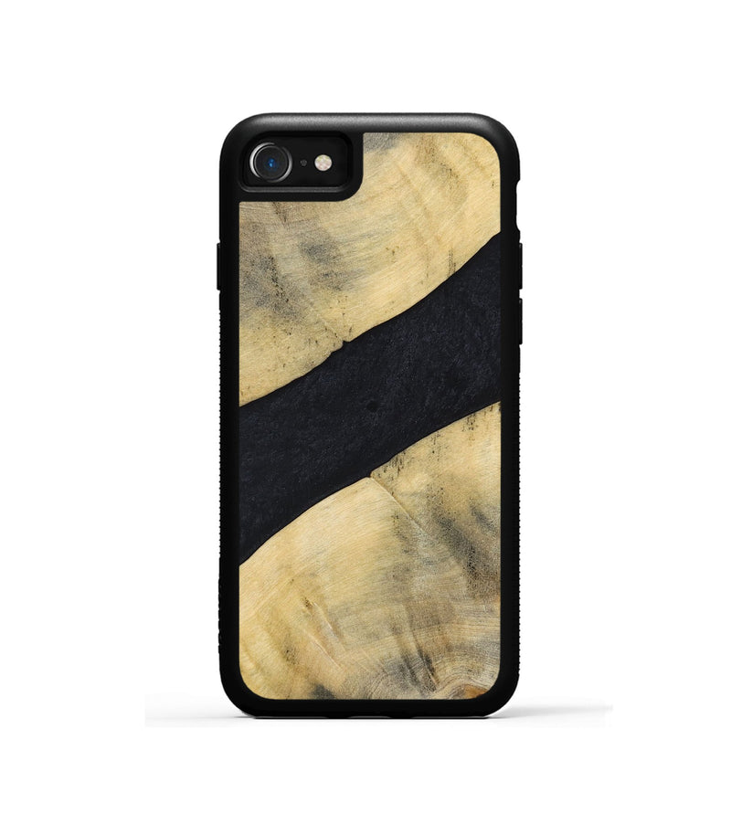 iPhone SE Wood+Resin Phone Case - Cohen (Pure Black, 698917)