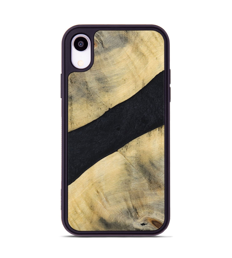 iPhone Xr Wood+Resin Phone Case - Cohen (Pure Black, 698917)