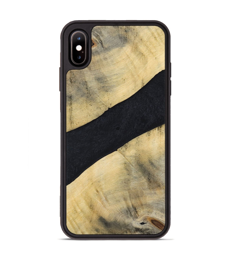 iPhone Xs Max Wood+Resin Phone Case - Cohen (Pure Black, 698917)
