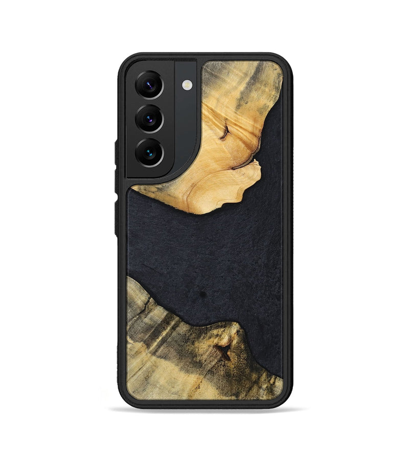 Galaxy S22 Wood+Resin Phone Case - Kaylani (Pure Black, 698920)