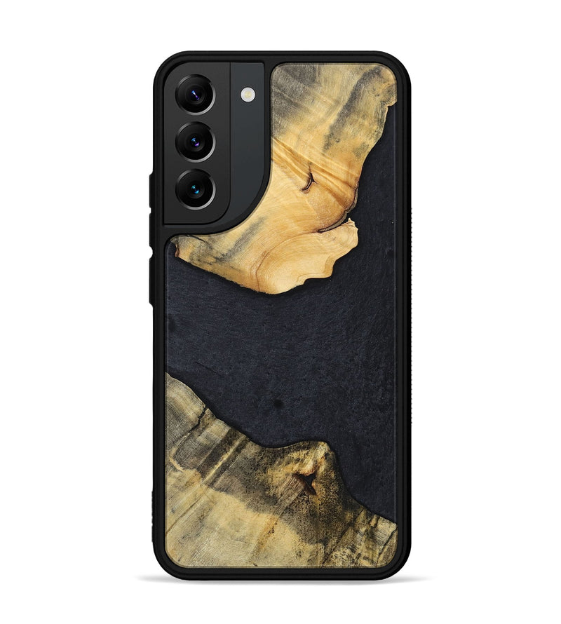 Galaxy S22 Plus Wood+Resin Phone Case - Kaylani (Pure Black, 698920)