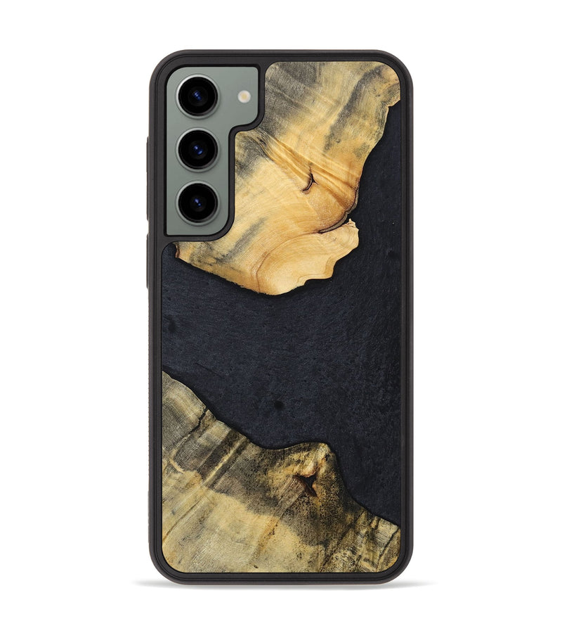Galaxy S23 Plus Wood+Resin Phone Case - Kaylani (Pure Black, 698920)
