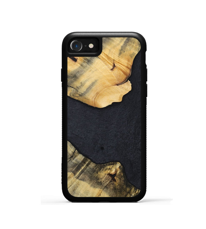 iPhone SE Wood+Resin Phone Case - Kaylani (Pure Black, 698920)