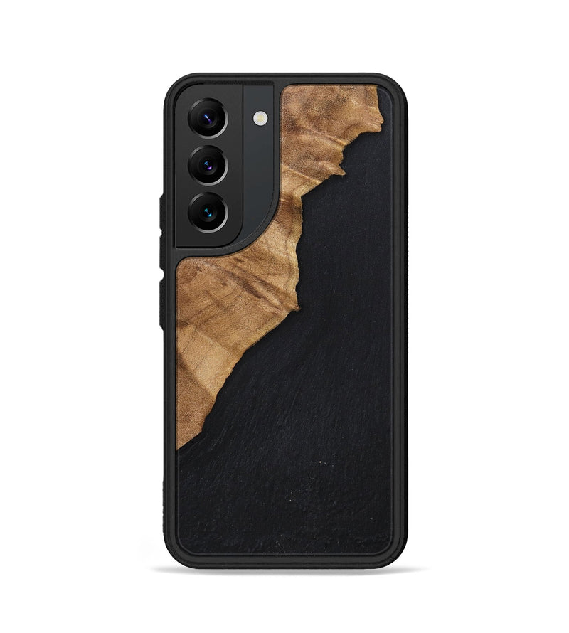 Galaxy S22 Wood+Resin Phone Case - Cedric (Pure Black, 698923)