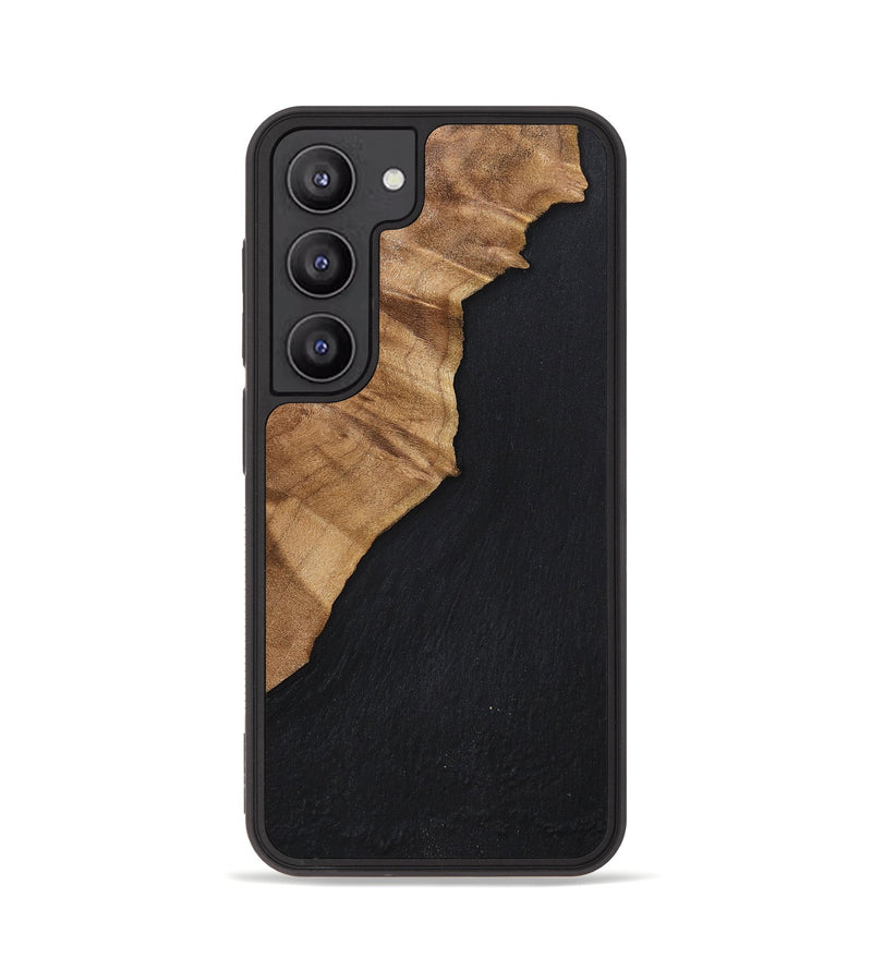 Galaxy S23 Wood+Resin Phone Case - Cedric (Pure Black, 698923)