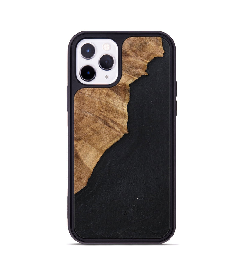 iPhone 11 Pro Wood+Resin Phone Case - Cedric (Pure Black, 698923)