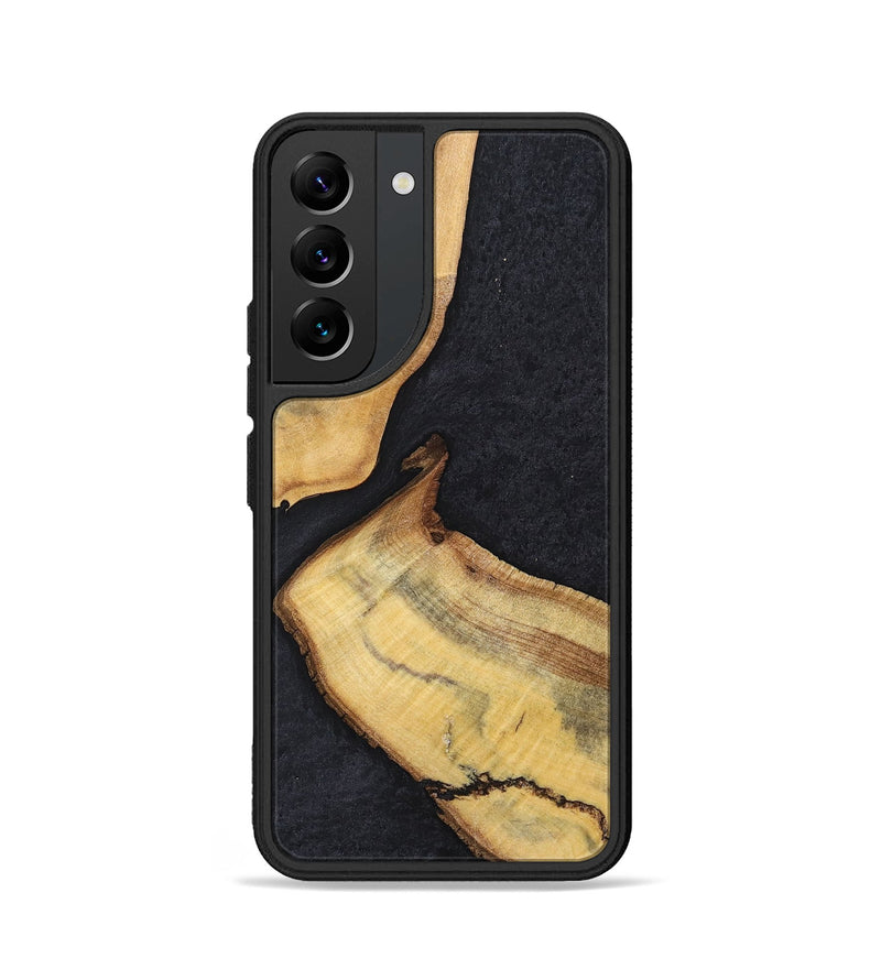 Galaxy S22 Wood+Resin Phone Case - Forrest (Pure Black, 698924)