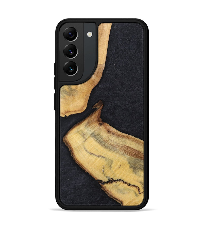 Galaxy S22 Plus Wood+Resin Phone Case - Forrest (Pure Black, 698924)