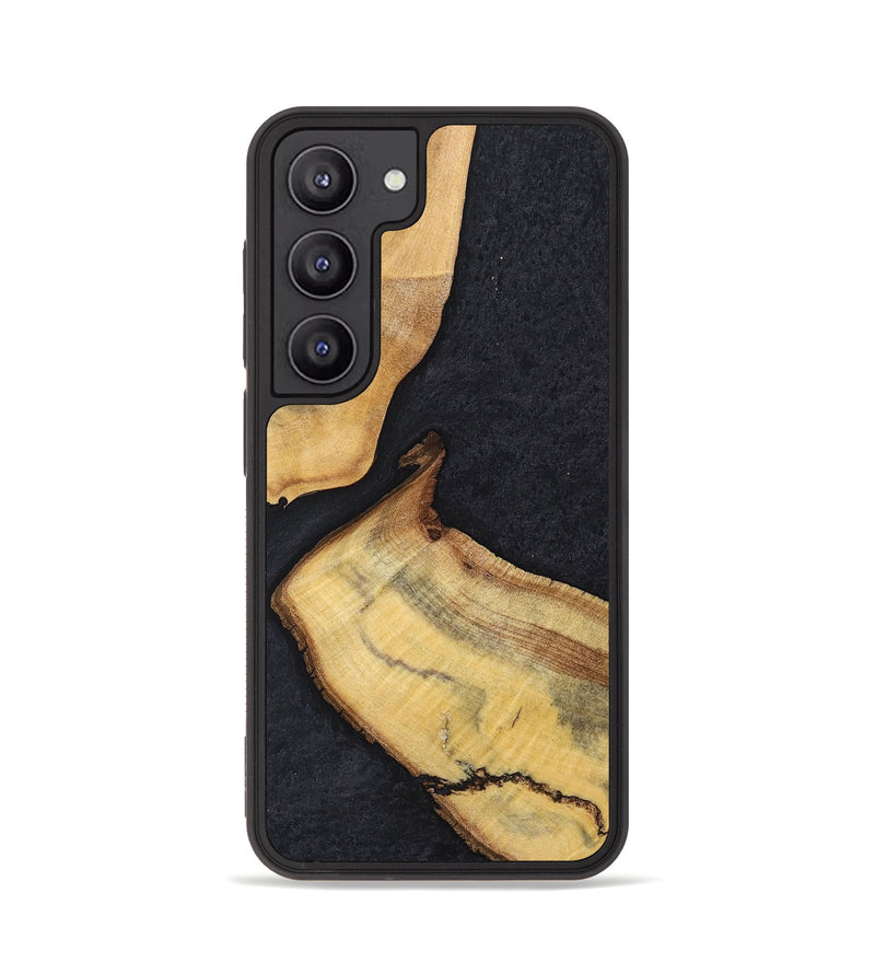 Galaxy S23 Wood+Resin Phone Case - Forrest (Pure Black, 698924)