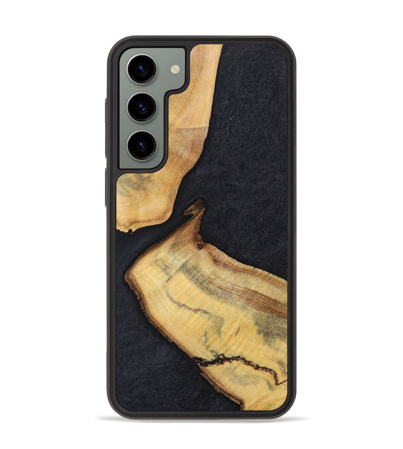 Galaxy S23 Plus Wood+Resin Phone Case - Forrest (Pure Black, 698924)